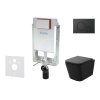 Set předstěnové instalace, klozetu Arkas I, sedátka softclose a tlačítka Gemini IV, matná černá