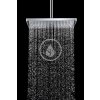 Hlavová sprcha 360 x 240 mm, 1 proud, sprchové rameno 430 mm, chrom/černá
