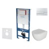 Set předstěnové instalace, klozetu Oudee se sedátkem softclose a tlačítka Gemini I, chrom