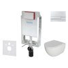 Set předstěnové instalace, klozetu Oudee se sedátkem softclose a tlačítka Gemini I, chrom