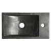 BLOK kamenné umývátko 40x22cm, baterie vpravo, antracit
