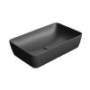 NUBES keramické umyvadlo na desku 60x38cm, černá mat