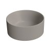 KUBE X keramické umývátko na desku, průměr 32cm, tortora mat
