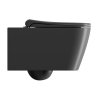 NUBES závěsná WC mísa, Swirlflush, 35x55cm, černá dual-mat