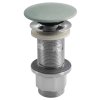 Umyvadlová výpust 5/4“, click-clack, betonová zátka, 10-80mm, zelená