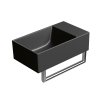 KUBE X keramické umývátko 40x23cm, bez otvoru, pravé/levé, černá mat