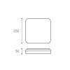 SQUARE II - Stropní, Bílá, Rozměr - 250x250 mm, 3000K/3500K/4000K, Polykarbonát, Osvícení - do 10 m2, CRI 90+