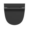 COMMUNITY urinál se zakrytým přívodem vody s otvory pro víko, Rimless, 31x54,5cm, černá mat
