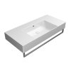 KUBE X keramické umyvadlo 100x47cm, s odkládacími plochami, bez otvoru, bílá ExtraGlaze