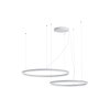 CIRCLE SET 2 P-Z - Zavěšené, délka kabelu 2,5m, Bílá, Průměr - 600 mm, 800 mm, 3000K, hliník/PMMA, Osvícení - do 15 m2, CRI 90+