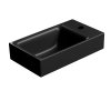 NUBES keramické umývátko 40x23cm, pravé/levé, černá mat