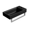 NUBES keramické umývátko 50x25cm, pravé/levé,  černá mat