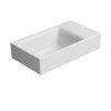 NUBES keramické umývátko 40x23cm, broušená spodní hrana, bez otvoru, pravé/levé, bílá mat