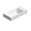 NUBES keramické umývátko 50x25cm, broušená spodní hrana, bez otvoru, pravé/levé, bílá ExtraGlaze