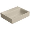NUBES keramické umývátko 40x32cm, broušená spodní hrana, bez otvoru, creta mat