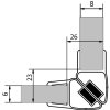 Sada dvou těsnění (magnet) na 6 a 8mm sklo, 2000mm , varianta roh