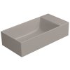 KUBE X keramické umývátko 50x25cm, bez otvoru, pravé/levé, tortora mat