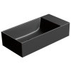 KUBE X keramické umývátko 50x25cm, bez otvoru, pravé/levé, černá mat