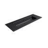 PURA keramické umyvadlo Slim 122x46cm, bez otvoru, černá mat
