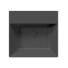KUBE X keramické umyvadlo 50x47cm, bez otvoru, černá mat
