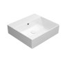 KUBE X keramické umyvadlo 50x47cm, broušená spodní hrana, bez otvoru, bílá ExtraGlaze
