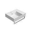 KUBE X keramické umyvadlo 60x47cm, s odkládací plochou vpravo, bílá ExtraGlaze