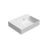 KUBE X keramické umyvadlo 60x47cm, s odkládací plochou vlevo, bez otvoru, bílá ExtraGlaze
