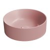 KUBE X keramické umyvadlo na desku, průměr 40cm, blush mat