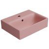 NUBES keramické umyvadlo 40x32cm, blush mat