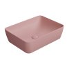 SAND/NUBES keramické umyvadlo na desku 50x38cm, blush mat