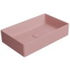 KUBE X keramické umyvadlo na desku, 60x37cm, blush mat