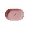 KUBE X keramické umyvadlo na desku, 60x37cm, oválné, blush mat
