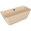 SKYLLA nástěnná stojící vana litý mramor 170x75x60cm, béžová mat