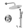 SMART SELECT podomítkový sprchový set s termostatickou baterií, 2 výstupy, posuvný držák sprchy, chrom