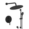 ICONIC podomítkový sprchový set s pákovou baterií, 2 výstupy, posuvný držák sprchy, černá mat