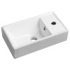 MINOS keramické umývátko 40x22cm, baterie vpravo, bílá