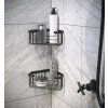 SMART rohová polička do sprchy, 200x80x151mm, černá mat
