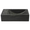 BLOK kamenné umývátko 40x22cm, baterie vlevo, antracit