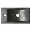BLOK kamenné umývátko 40x22cm, baterie vlevo, antracit