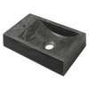 BLOK kamenné umývátko 40x22cm, baterie vlevo, antracit