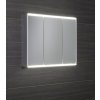 BATU galerka 80x71x15cm, 2x LED osvětlení, bílá lesk