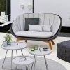 peacock garden sofa 2 seater soft rope light grey cushions