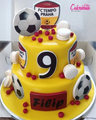 Dort fotbalový TEMPO PRAHA . #cukrarnaeliska #dortynazakazku #dortydomu #tempopraha #fctempopraha