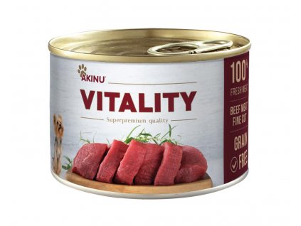 Akinu VITALITY hovězí jemně krájené pro psy 200 g