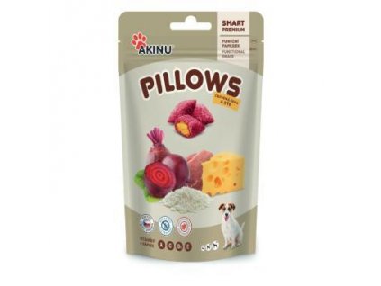 Akinu Pillows polštářky s červenou řepou a sýrem pro psy 80g