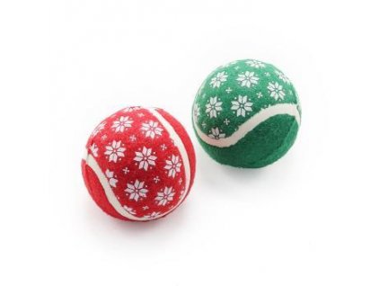 ***Akinu Vánoční tenisový míček pro psy 2 ks 6,5 cm