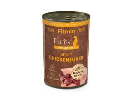 fitmin dog purity tin chicken with liver 400 g h L