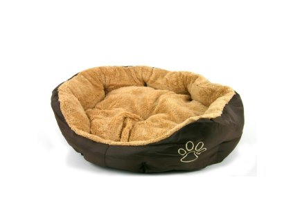 Akinu pelech nylon&fleece kulatý hnědý M 57x52cm