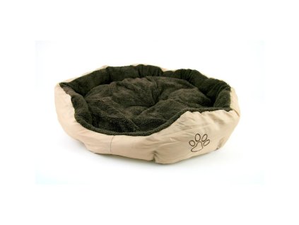 Akinu pelech nylon&fleece kulatý béžový L 70x65cm