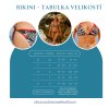 tabulka velikostí exkluzivní designové bikiny s mořským motivem